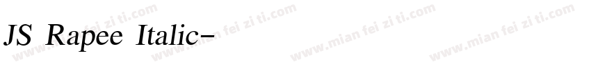 JS Rapee Italic字体转换